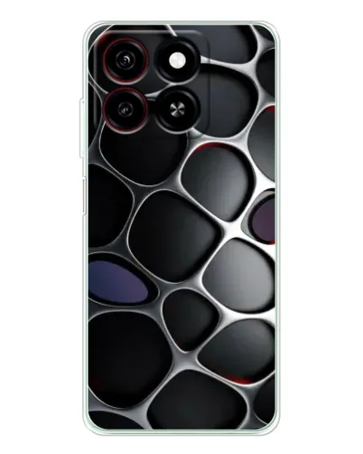 Чехол для ZTE Blade A35 с картинкой «Объемная темная решетка»