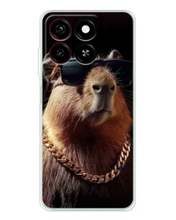 Чехол для ZTE Blade A35 с картинкой «Капибара золотая цепь» Чехол для ZTE Blade A35 с картинкой «Капибара золотая цепь»