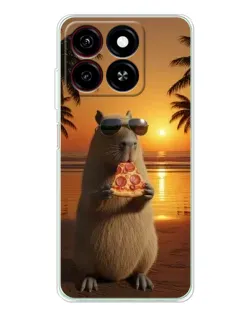 Чехол для ZTE Blade A35 с картинкой «Капибара с пиццей» Чехол для ZTE Blade A35 с картинкой «Капибара с пиццей»
