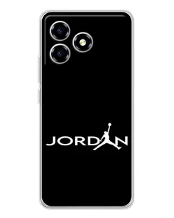 Чехол для ZTE Blade A36 с картинкой «Jordan White Logo»