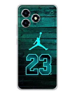 Чехол для ZTE Blade A36 с картинкой «Jordan Cyan 23»