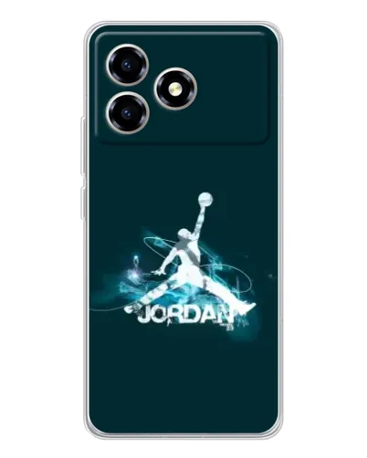 Чехол для ZTE Blade A36 с картинкой «Jordan Blue Fire»