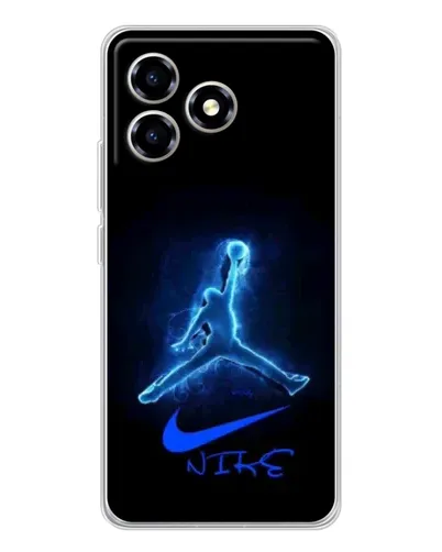 Чехол для ZTE Blade A36 с картинкой «Jordan Neon Blue»