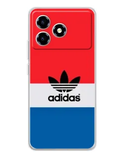 Чехол для ZTE Blade A36 с картинкой «Ретро блоки Adidas»