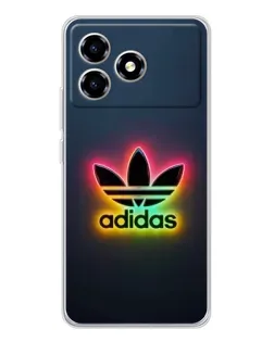 Чехол для ZTE Blade A36 с картинкой «Неоновый Adidas»