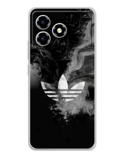 Чехол для ZTE Blade A36 с картинкой «Абстрактный дым Adidas»