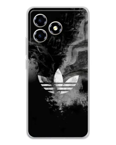 Чехол для ZTE Blade A36 с картинкой «Абстрактный дым Adidas»