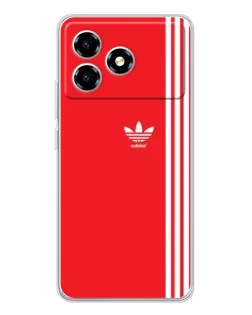 Чехол для ZTE Blade A36 с картинкой «Красный минимализм Adidas»
