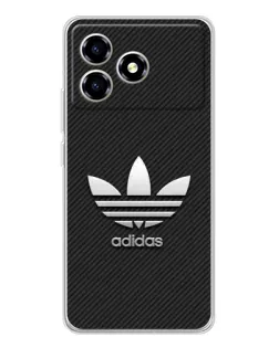 Чехол для ZTE Blade A36 с картинкой «Adidas Карбоновая текстура»