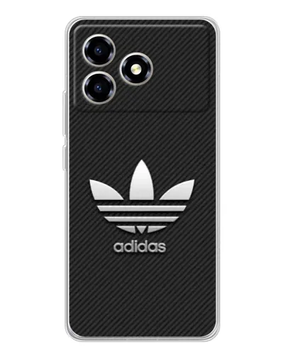 Чехол для ZTE Blade A36 с картинкой «Adidas Карбоновая текстура»