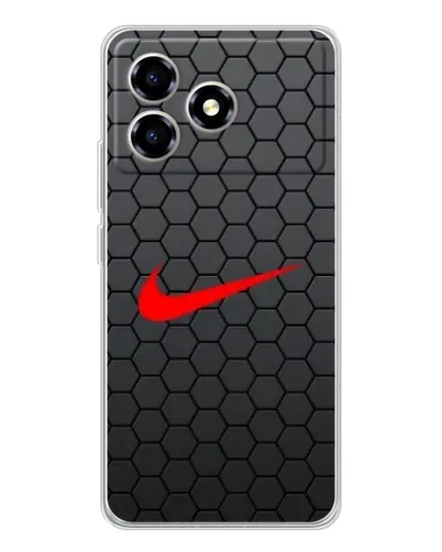 Чехол для ZTE Blade A36 с картинкой «Nike — карбоновая сетка»