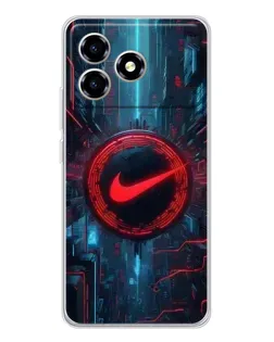 Чехол для ZTE Blade A36 с картинкой «Техногенный стиль Nike»