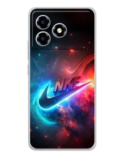 Чехол для ZTE Blade A36 с картинкой «Огненный логотип Nike»