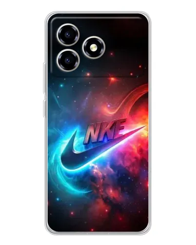 Чехол для ZTE Blade A36 с картинкой «Огненный логотип Nike»