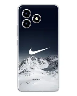 Чехол для ZTE Blade A36 с картинкой «Nike — зимние горы»