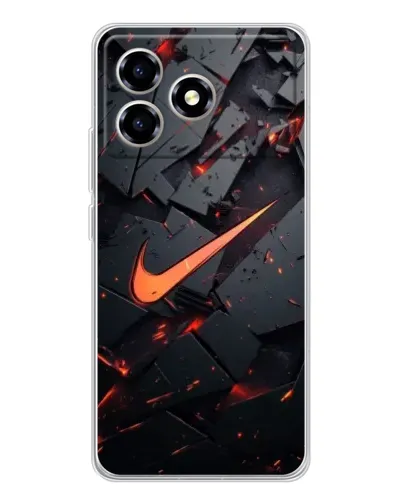 Чехол для ZTE Blade A36 с картинкой «Nike — эффект разломов»