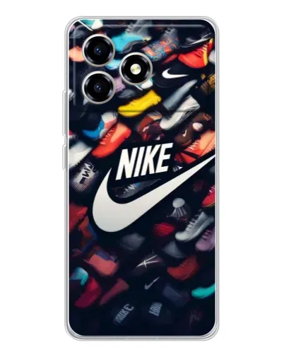 Чехол для ZTE Blade A36 с картинкой «Коллекция кроссовок Nike»