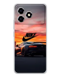 Чехол для ZTE Blade A36 с картинкой «Nike и суперкар»
