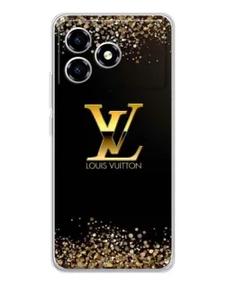 Чехол для ZTE Blade A36 с картинкой «LV — золотые искры»