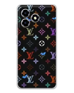 Чехол для ZTE Blade A36 с картинкой «Цветная монограмма LV»