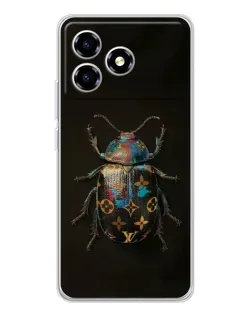 Чехол для ZTE Blade A36 с картинкой «LV — мраморный принт»