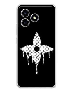 Чехол для ZTE Blade A36 с картинкой «Цветочная монограмма»