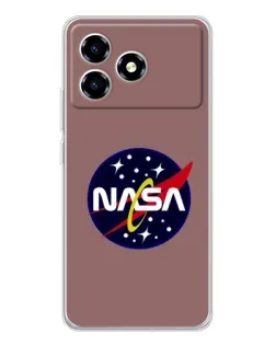 Чехол для ZTE Blade A36 с картинкой «NASA — ретро космос»