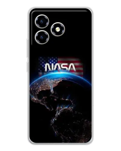 Чехол для ZTE Blade A36 с картинкой «Земля из космоса NASA»