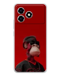 Чохол для ZTE Blade A36 з картинкою «Bored Ape в червоному» Чохол для ZTE Blade A36 з картинкою «Bored Ape в червоному»