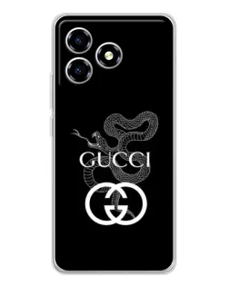 Чехол для ZTE Blade A36 с картинкой «Gucci — серебряная змея» Чехол для ZTE Blade A36 с картинкой «Gucci — серебряная змея»