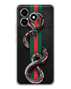 Чехол для ZTE Blade A36 с картинкой «Gucci — змея на полосе» Чехол для ZTE Blade A36 с картинкой «Gucci — змея на полосе»