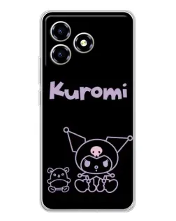 Чехол для ZTE Blade A36 с картинкой «Kuromi — черный минимализм» Чехол для ZTE Blade A36 с картинкой «Kuromi — черный минимализм»