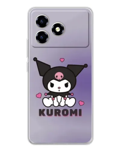 Чехол для ZTE Blade A36 с картинкой «Kuromi — фиолетовый арт»