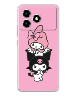 Чехол для ZTE Blade A36 с картинкой «My Melody и Kuromi» Чехол для ZTE Blade A36 с картинкой «My Melody и Kuromi»