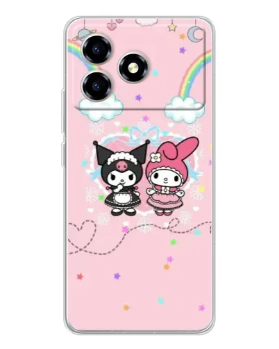 Чехол для ZTE Blade A36 с картинкой «My Melody и Kuromi»