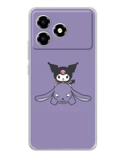 Чехол для ZTE Blade A36 с картинкой «Kuromi на лиловом фоне» Чехол для ZTE Blade A36 с картинкой «Kuromi на лиловом фоне»