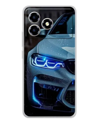 Чехол для ZTE Blade A36 с картинкой «Взгляд BMW с синими фарами»