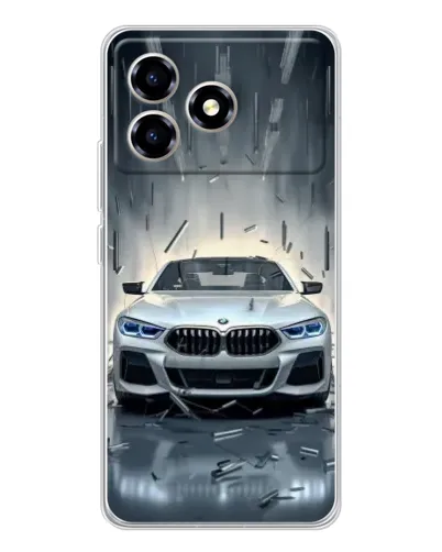 Чехол для ZTE Blade A36 с картинкой «BMW в свете фар»