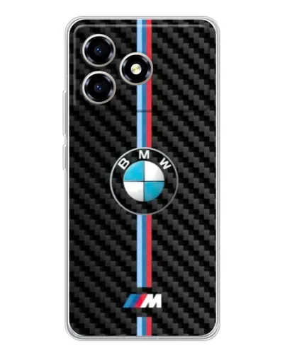 Чехол для ZTE Blade A36 с картинкой «Эмблема BMW и карбон»