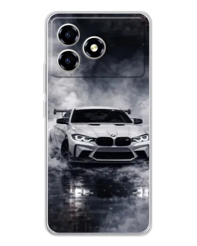 Чехол для ZTE Blade A36 с картинкой «BMW сквозь туман»