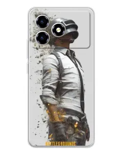 Чехол для ZTE Blade A36 с картинкой «PUBG — боец в пыли»