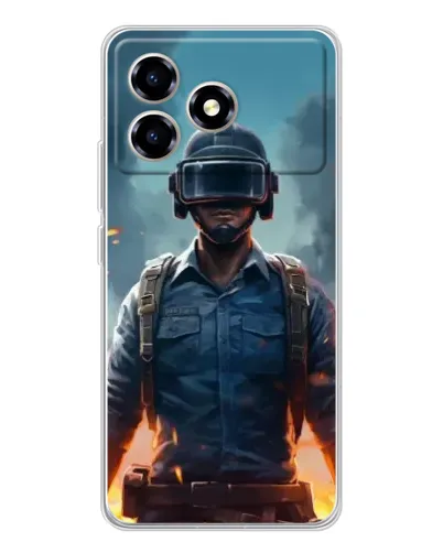 Чехол для ZTE Blade A36 с картинкой «PUBG — реалистичный герой»