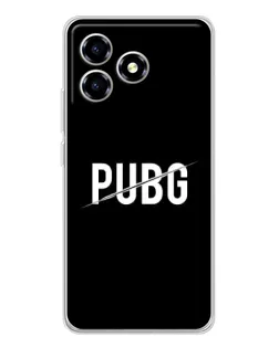Чехол для ZTE Blade A36 с картинкой «PUBG — белый логотип»