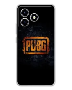 Чехол для ZTE Blade A36 с картинкой «PUBG — золотой логотип»
