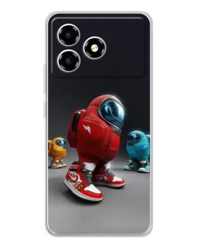 Чехол для ZTE Blade A36 с картинкой «Among Us — 3D стиль»