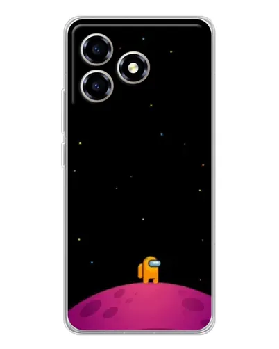 Чехол для ZTE Blade A36 с картинкой «Одинокий герой на планете»