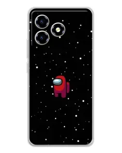 Чехол для ZTE Blade A36 с картинкой «Красный Among Us»