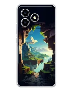 Чехол для ZTE Blade A36 с картинкой «Вид из пещеры»