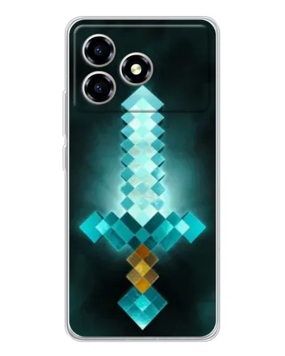 Чехол для ZTE Blade A36 с картинкой «Алмазный меч неон» Чехол для ZTE Blade A36 с картинкой «Алмазный меч неон»