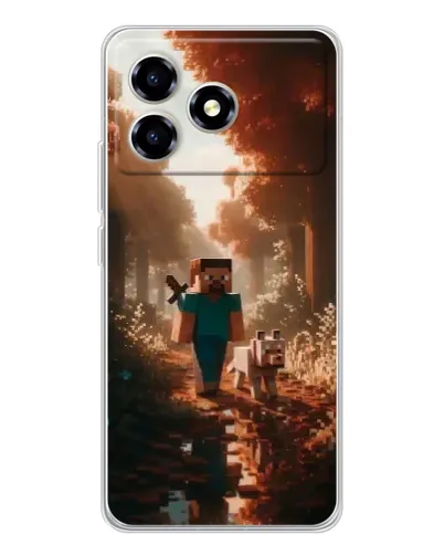 Чехол для ZTE Blade A36 с картинкой «Стив в лесу» Чехол для ZTE Blade A36 с картинкой «Стив в лесу»